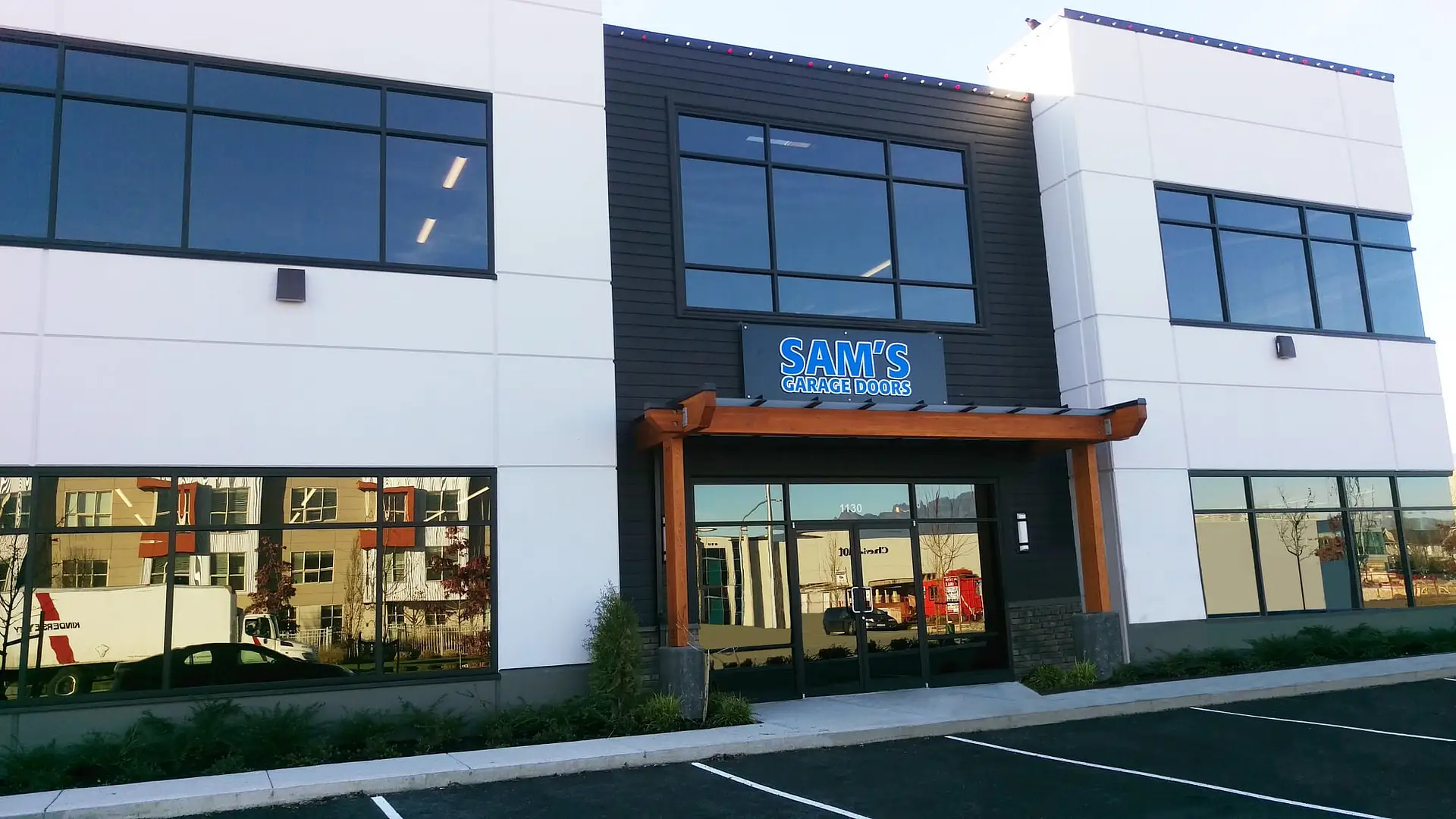 Home-Page-1st-Picture About Sam's Garage Door Company Front Office in Port Coquitlam